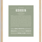 Korbin | Name Art Print