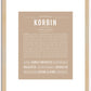 Korbin | Name Art Print