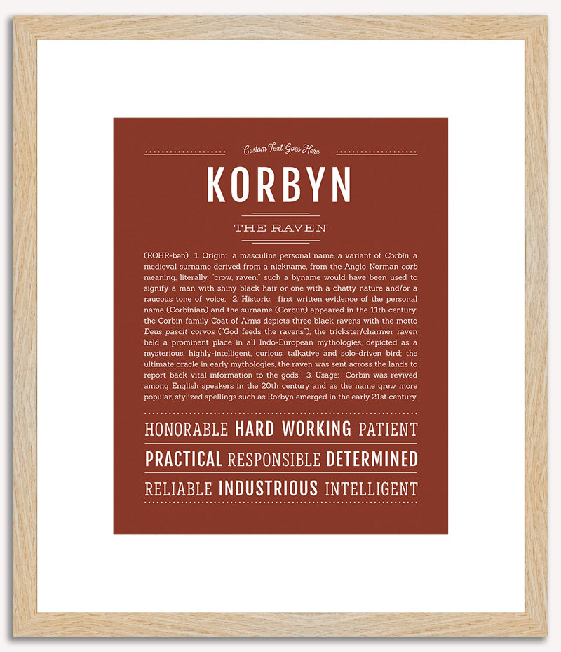 Korbyn | Name Art Print