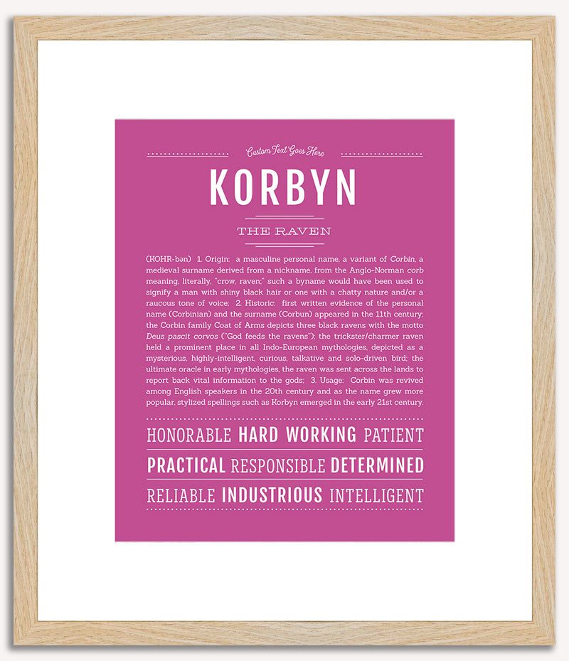 Korbyn | Name Art Print