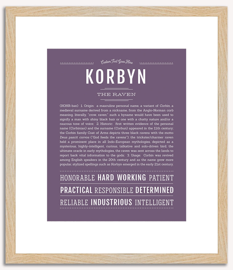 Korbyn | Name Art Print