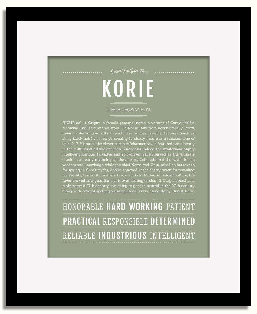 Frame Options | Sage | Black Frame, Matted