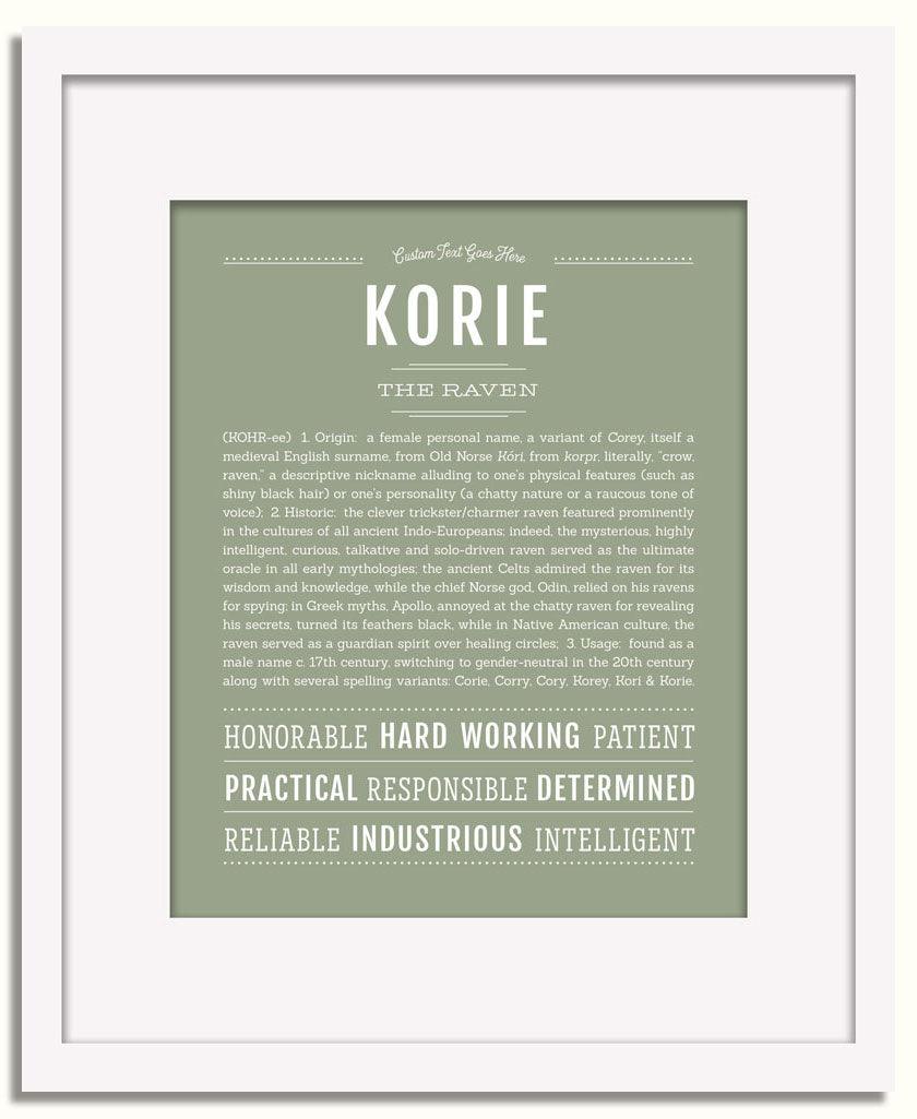 Frame Options | Sage | White Frame, Matted