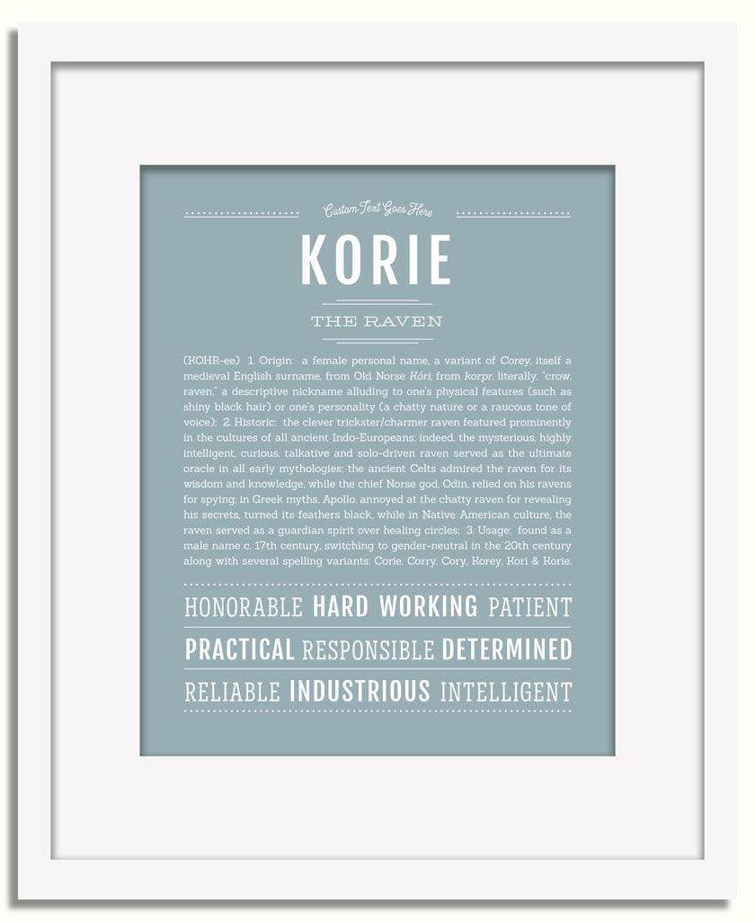 Frame Options | Powder Blue | White Frame, Matted