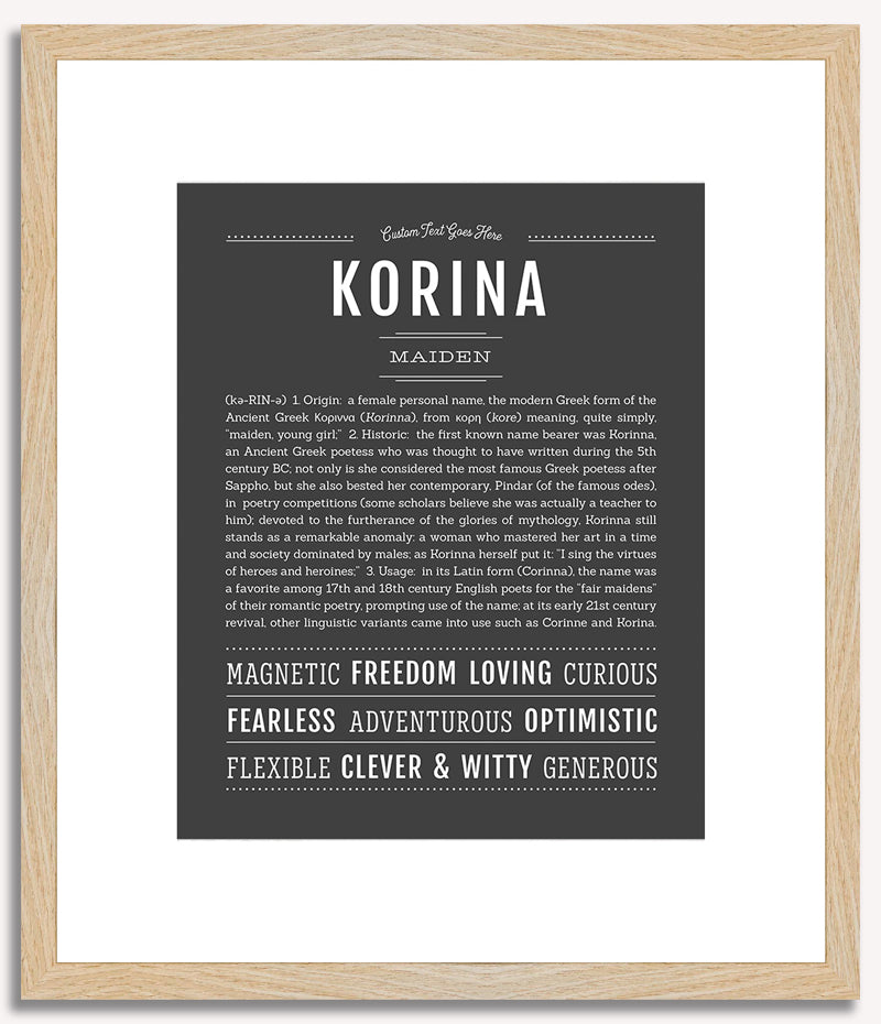 Korina | Name Art Print