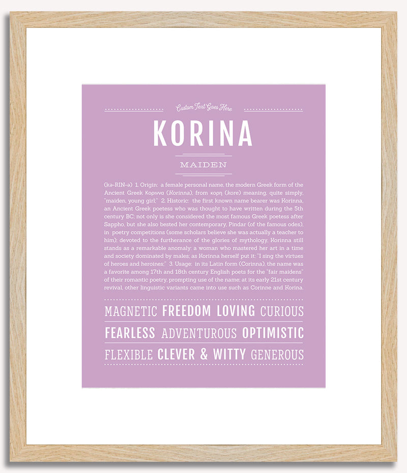 Korina | Name Art Print