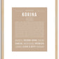 Korina | Name Art Print