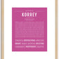 Korrey | Name Art Print