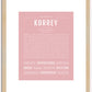 Korrey | Name Art Print