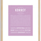 Korrey | Name Art Print