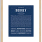 Korrey | Name Art Print