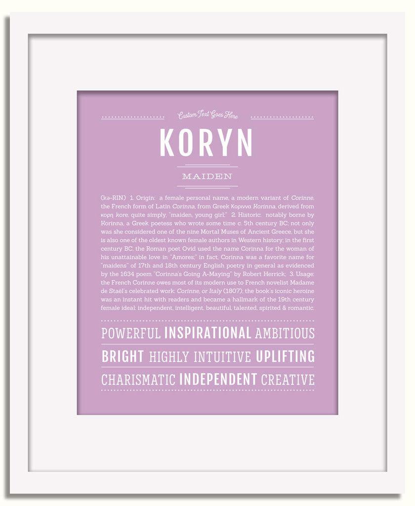 Frame Options | Lilac | White Frame, Matted