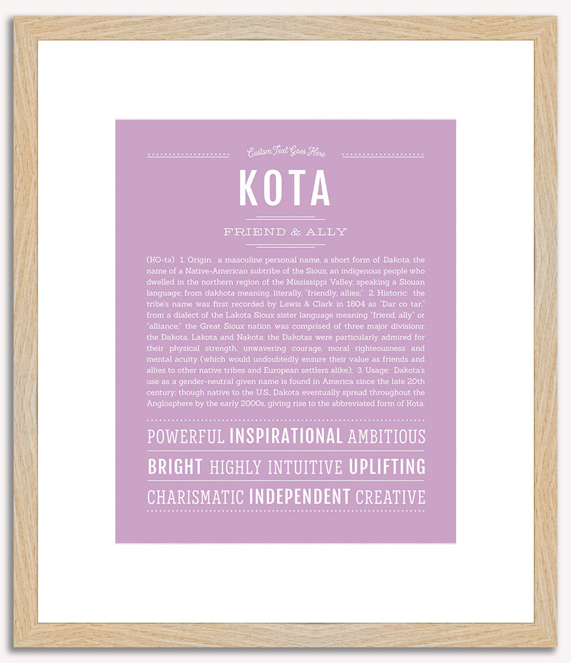 Kota | Name Art Print