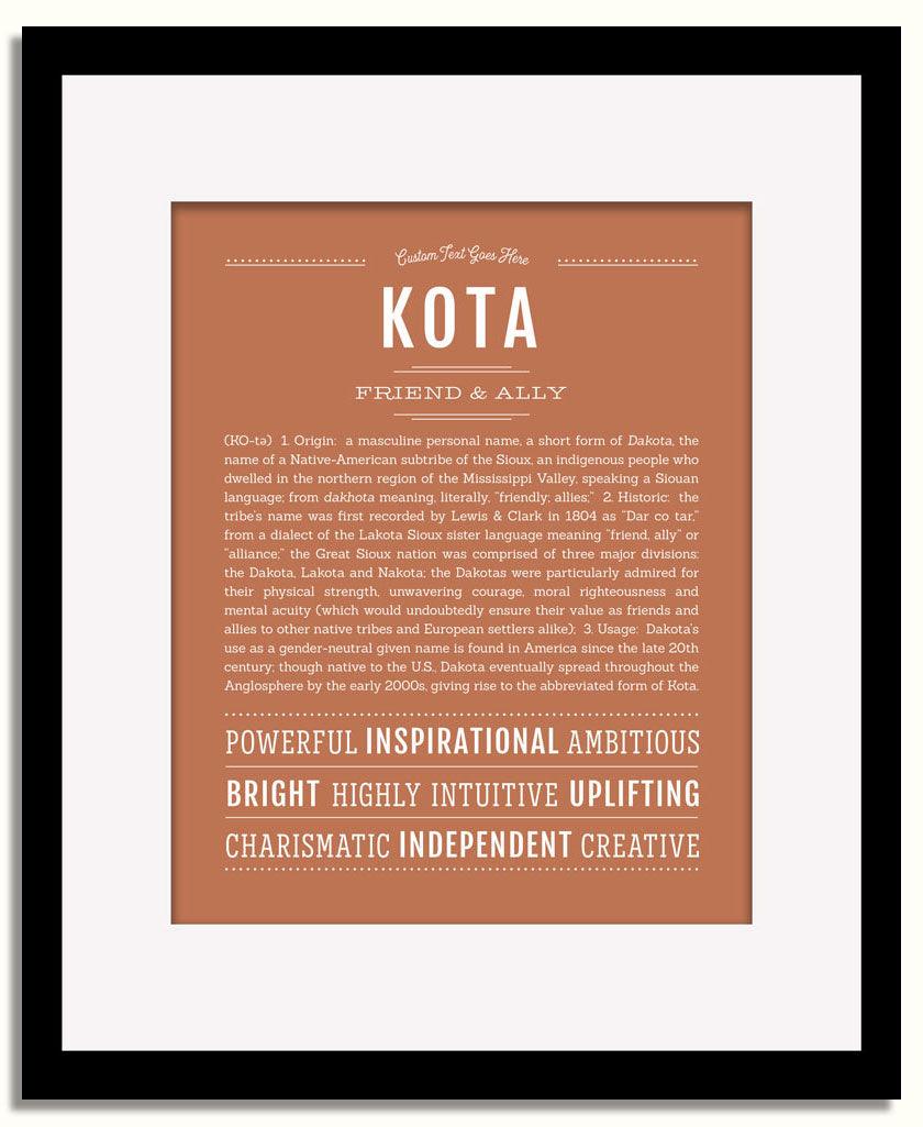 Frame Options | Terra Cotta | Black Frame, Matted