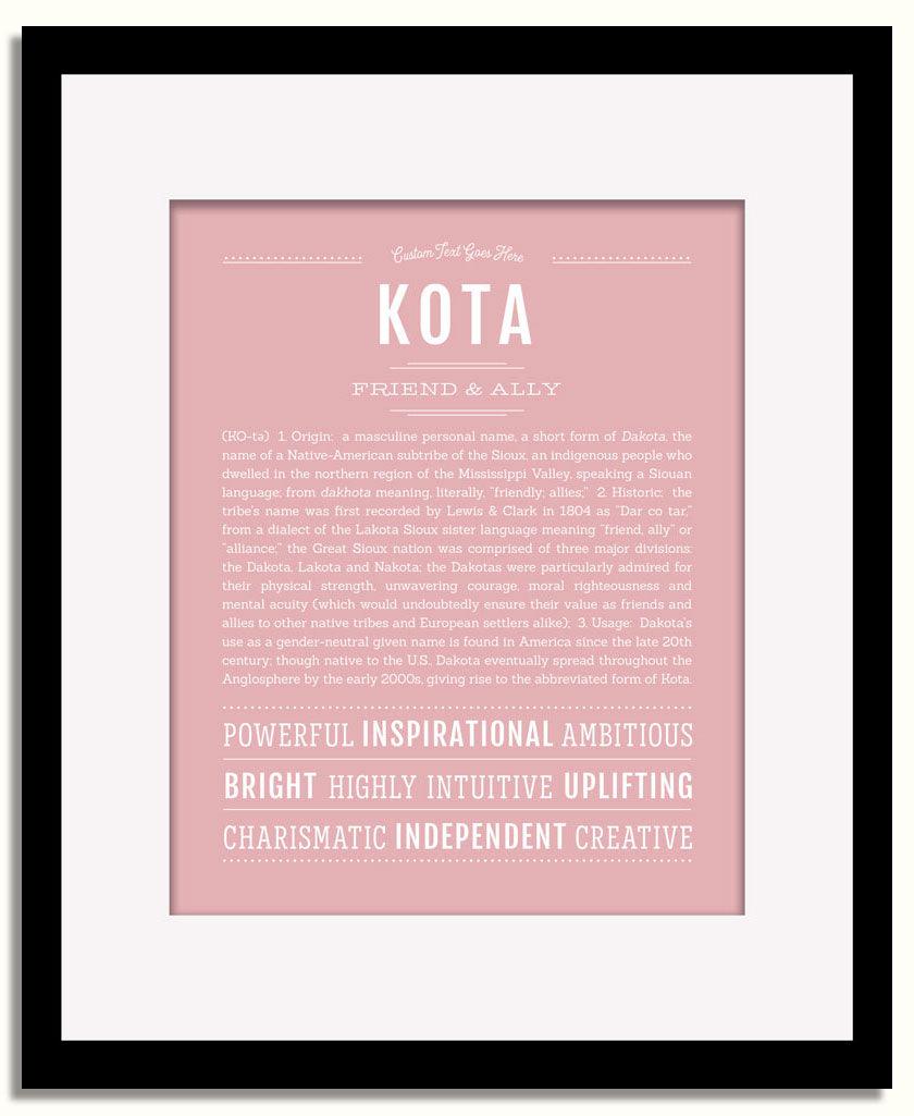 Frame Options | Dusty Rose | Black Frame, Matted