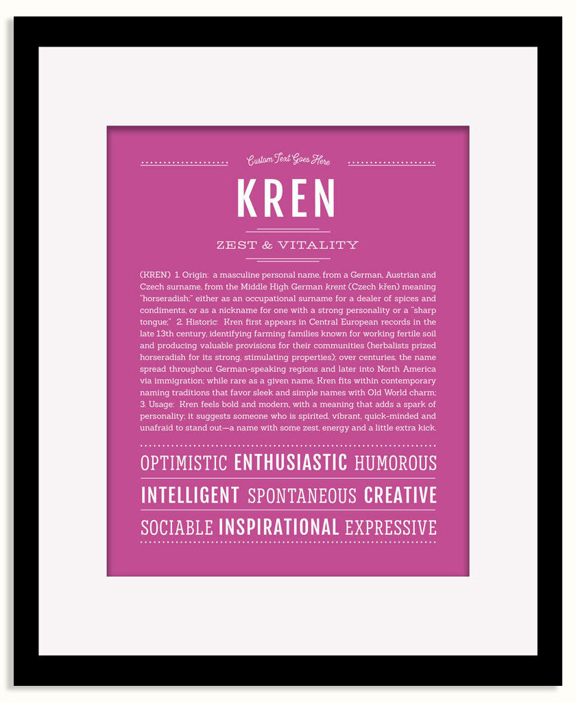 Frame Options | Dark Pink | Black Frame, Matted