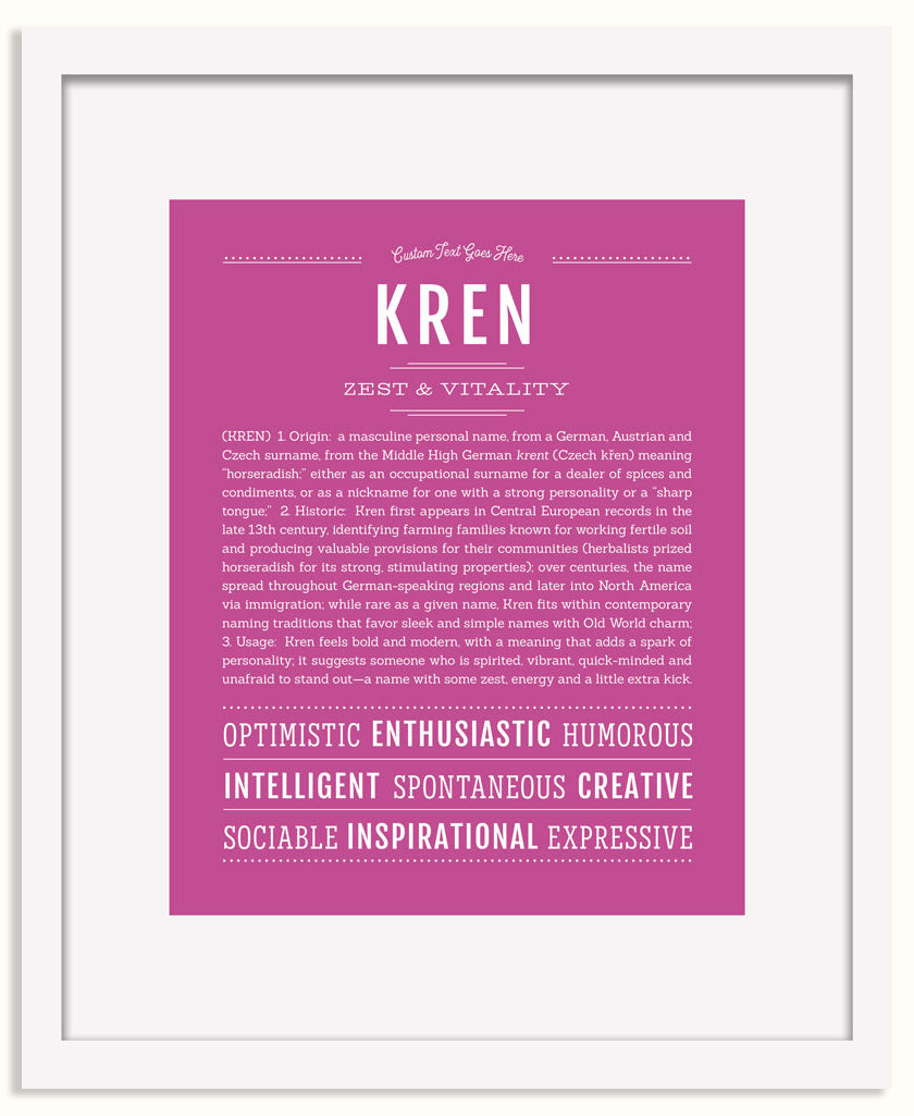 Frame Options | Dark Pink | White Frame, Matted