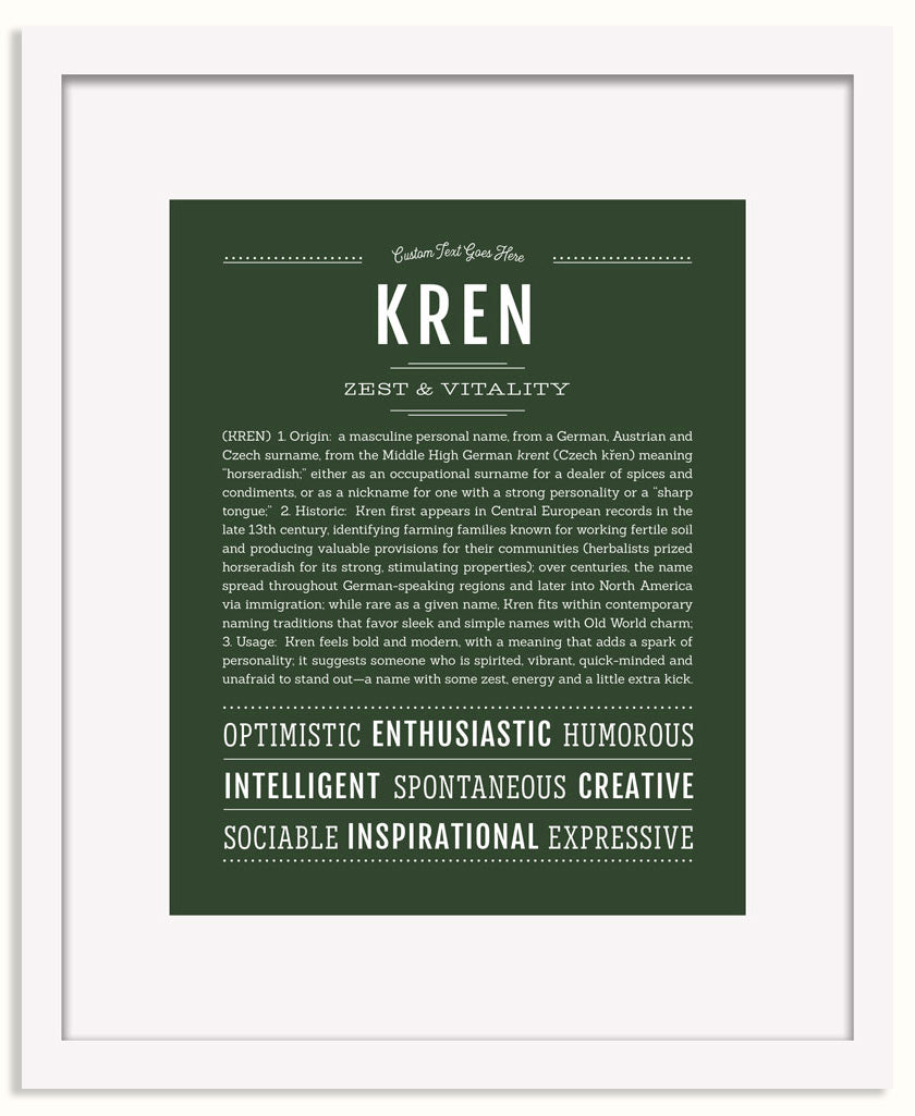Frame Options | Deep Forest | White Frame, Matted
