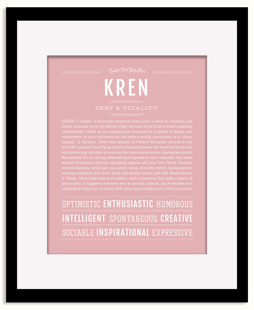 Frame Options | Dusty Rose | Black Frame, Matted