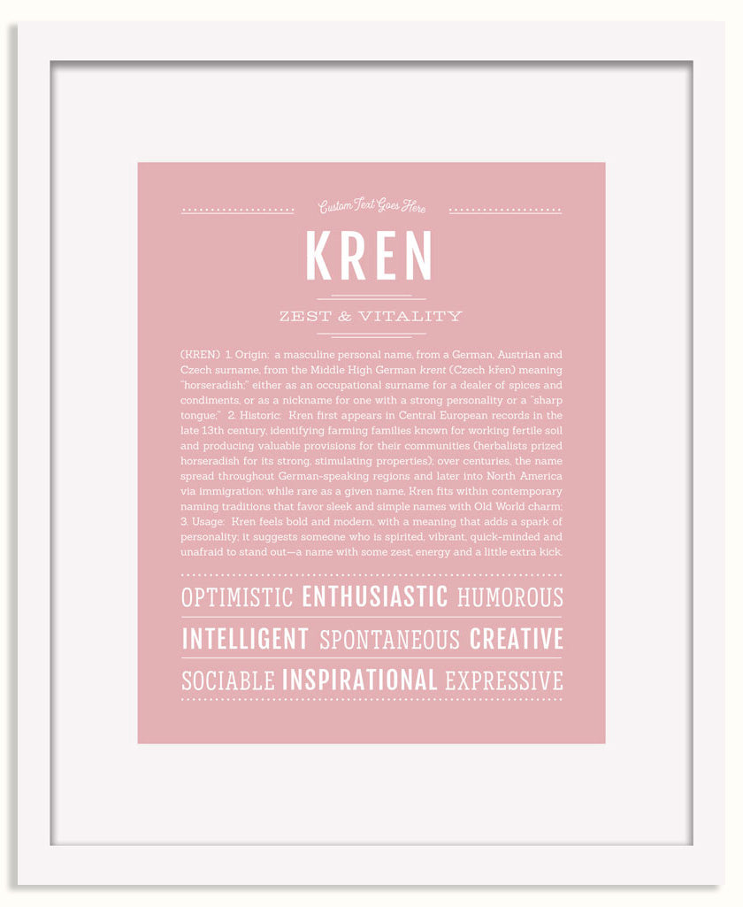 Frame Options | Dusty Rose | White Frame, Matted