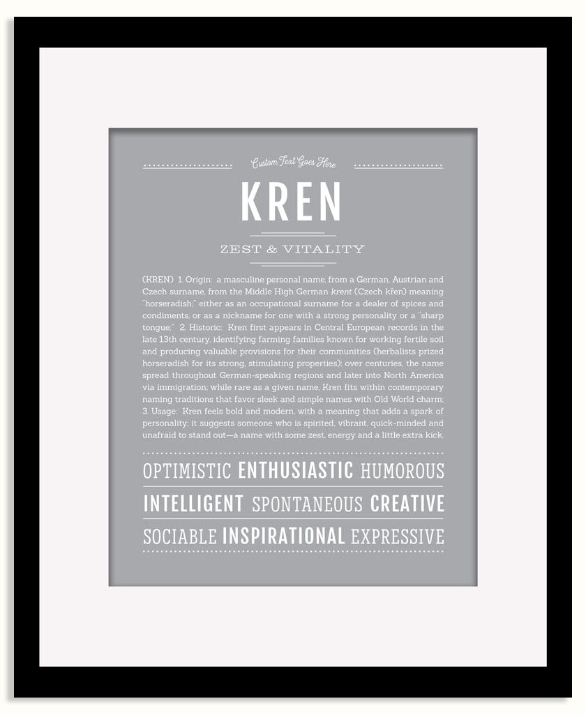 Frame Options | Light Gray | Black Frame, Matted