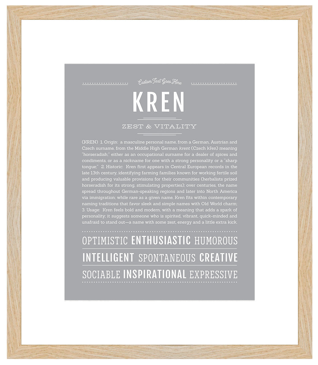 Frame Options | Light Gray | Maple Frame, Matted