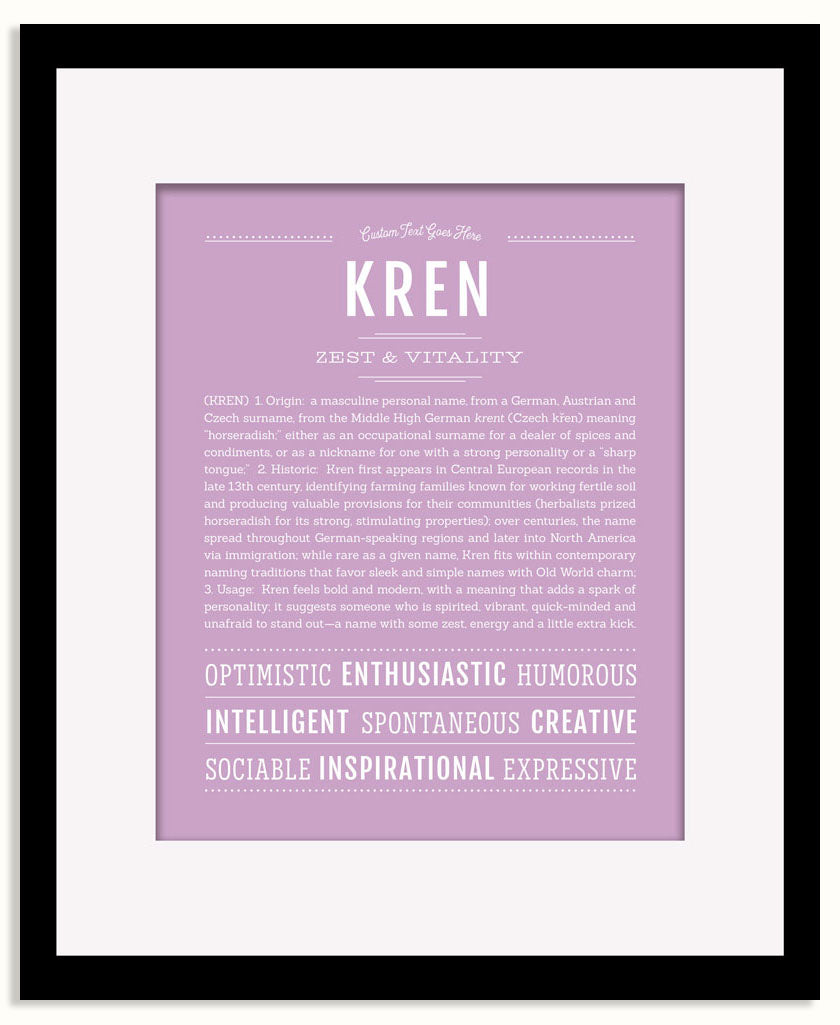 Frame Options | Lilac | Black Frame, Matted