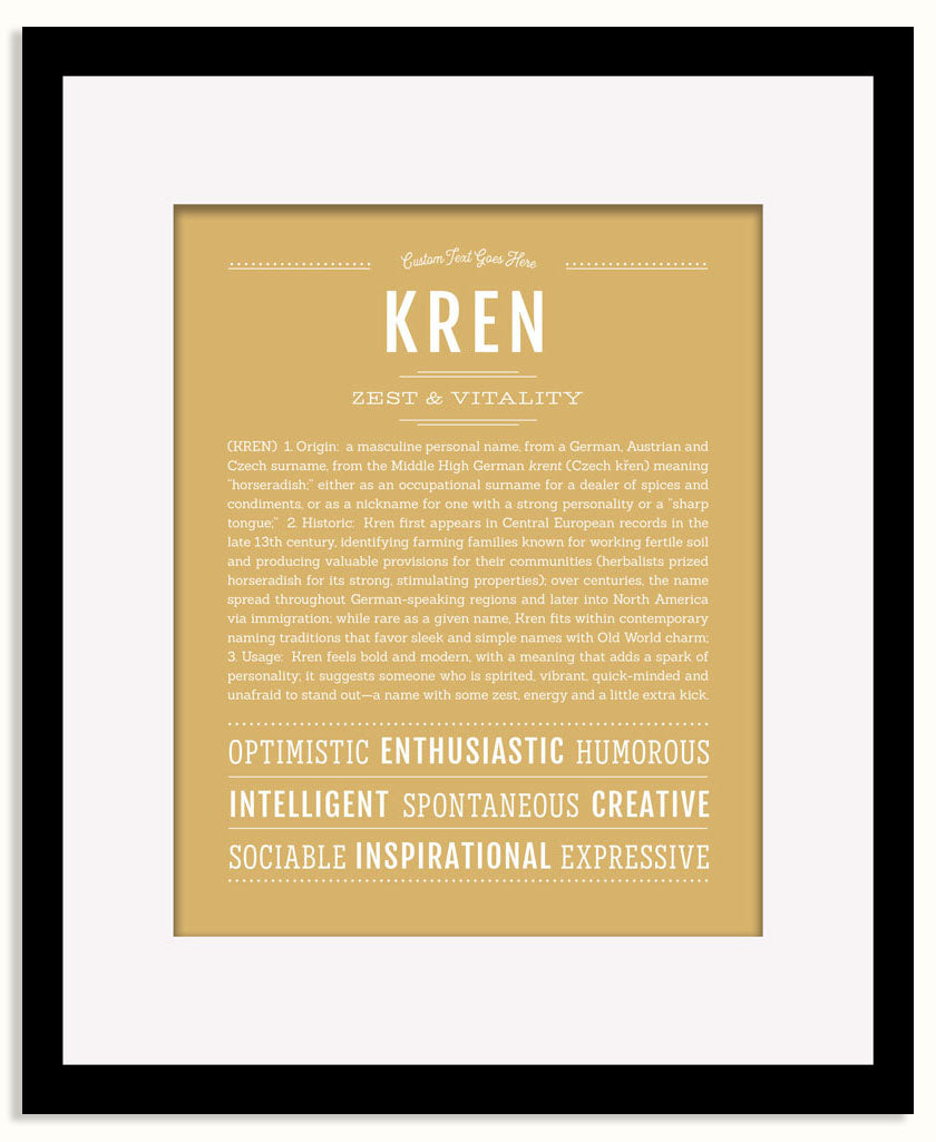 Frame Options | Matte Gold | Black Frame, Matted