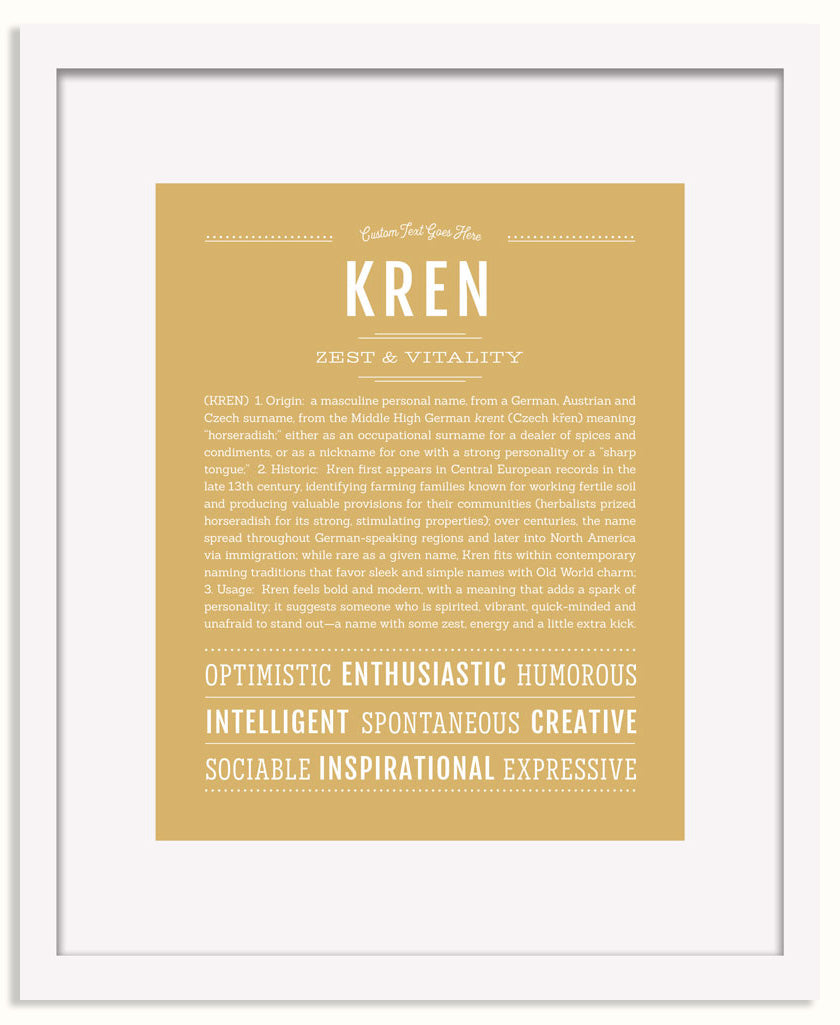 Frame Options | Matte Gold | White Frame, Matted