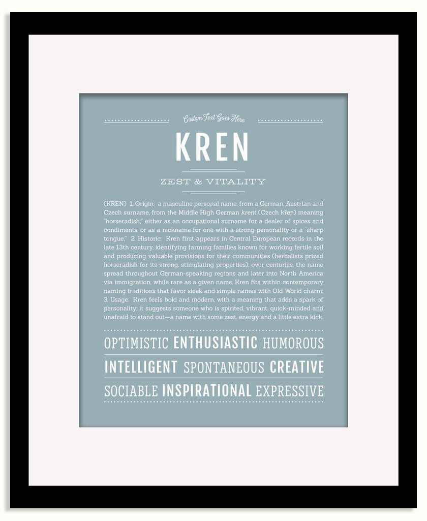 Frame Options | Powder Blue | Black Frame, Matted