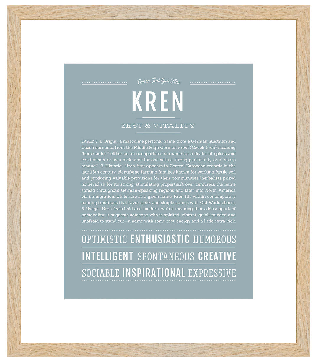 Frame Options | Powder Blue | Maple Frame, Matted