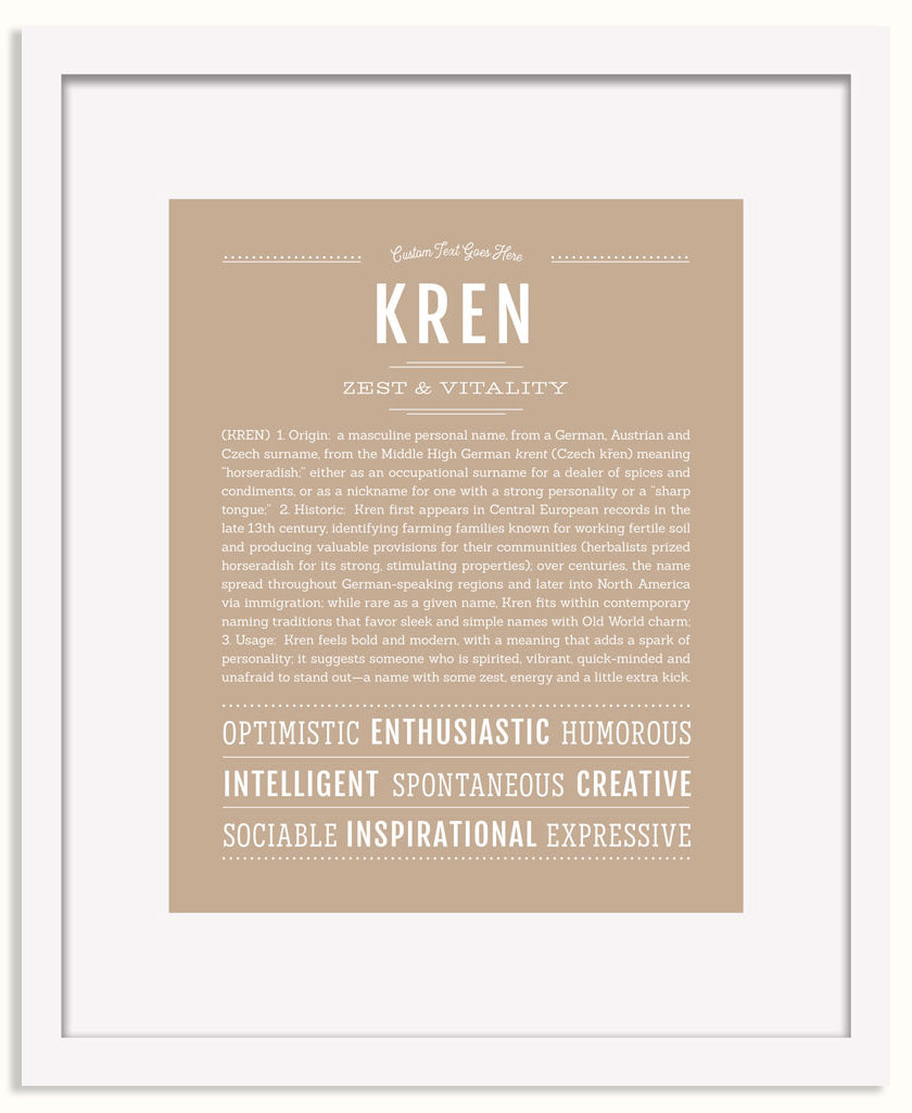 Frame Options | Tan | White Frame, Matted