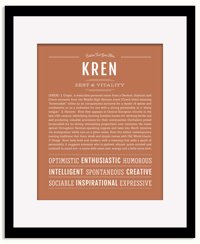 Frame Options | Terra Cotta | Black Frame, Matted