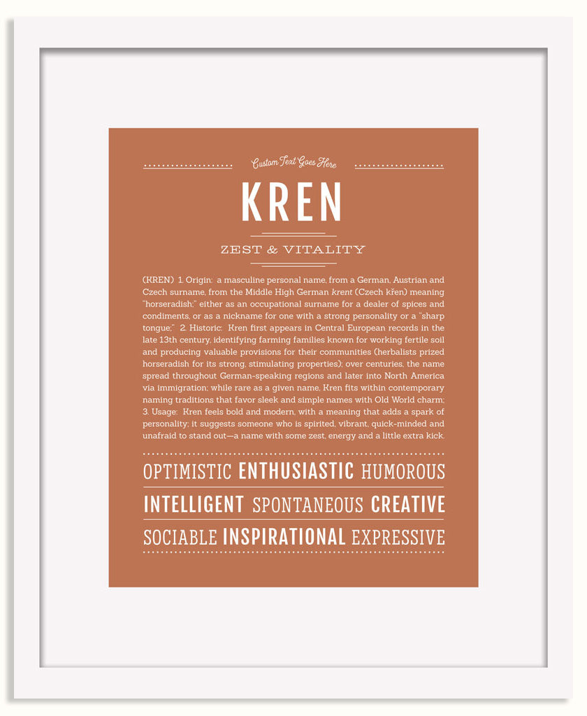 Frame Options | Terra Cotta | White Frame, Matted