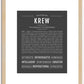 Krew | Name Art Print