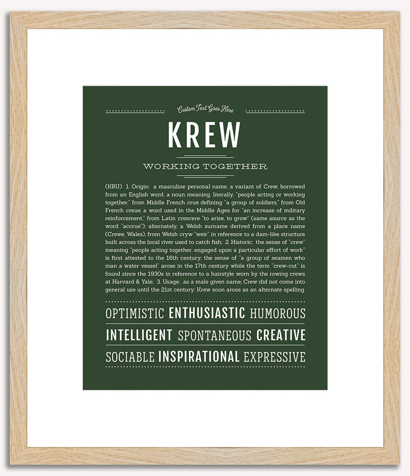 Krew | Name Art Print