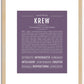 Krew | Name Art Print