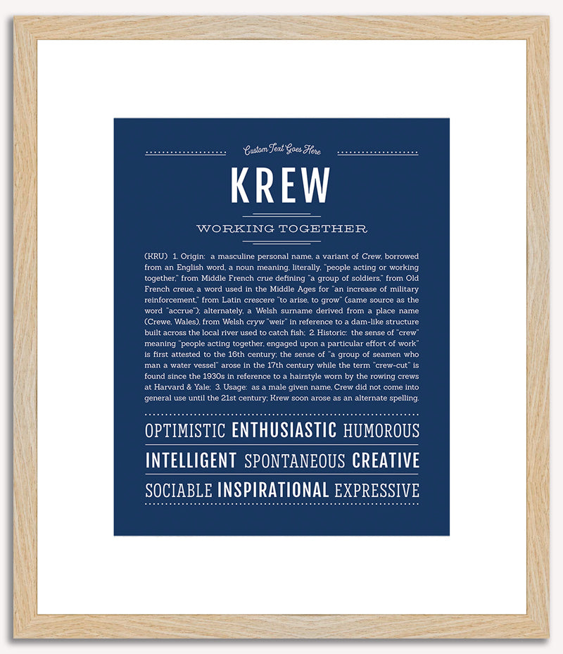 Krew | Name Art Print