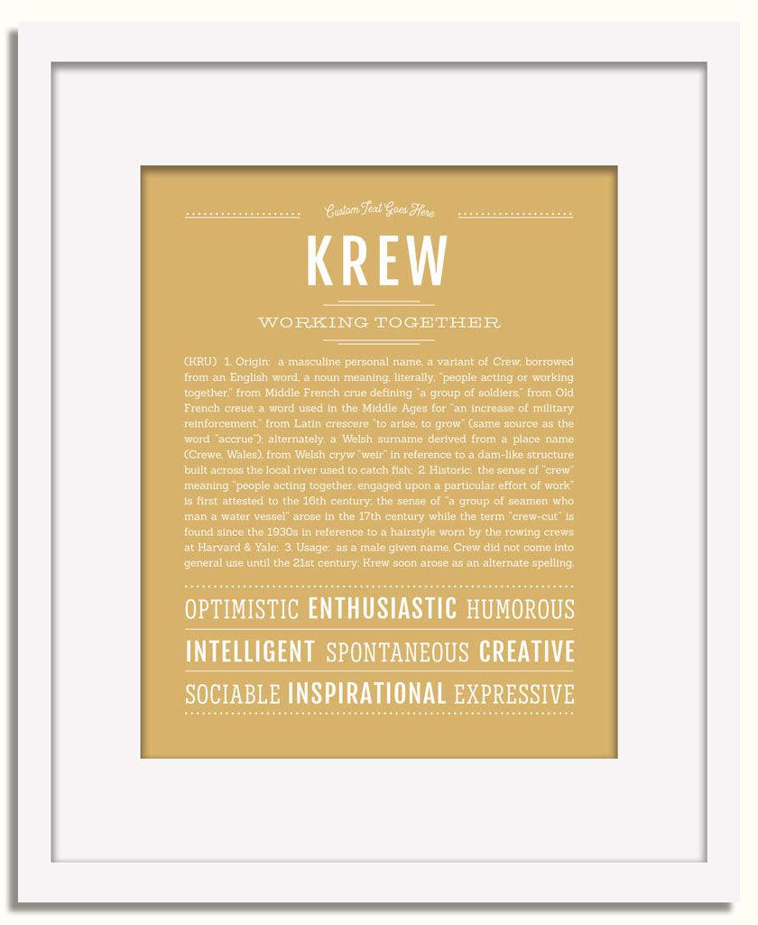 Frame Options | Matte Gold | White Frame, Matted