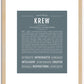 Krew | Name Art Print