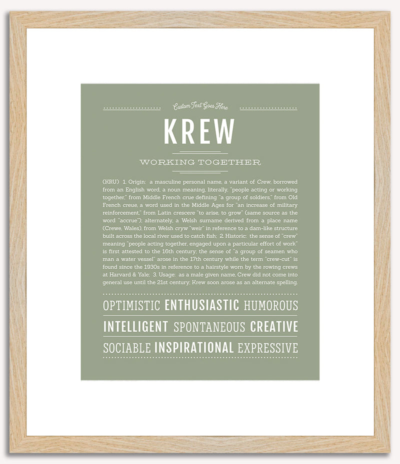 Krew | Name Art Print