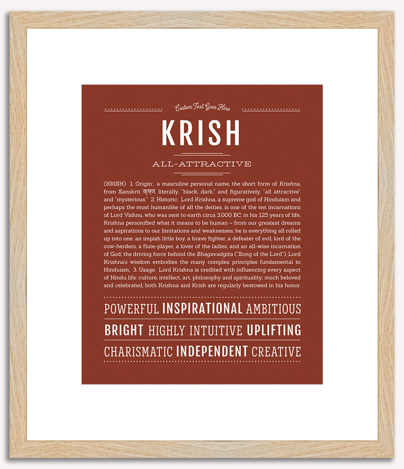 Krish | Name Art Print