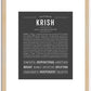 Krish | Name Art Print