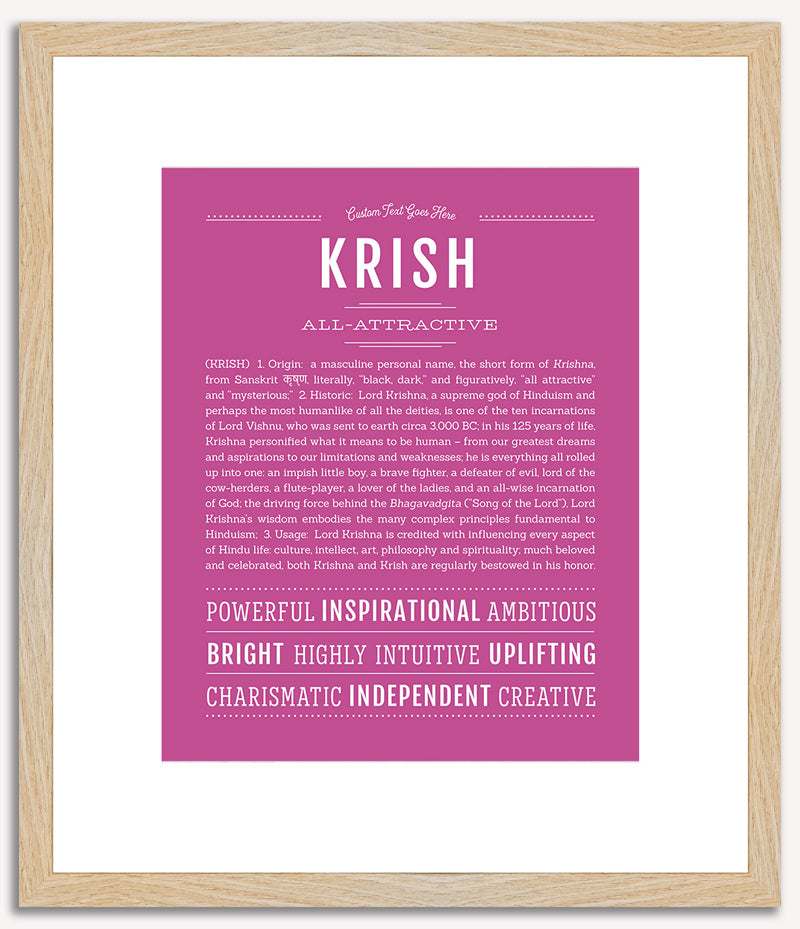 Krish | Name Art Print