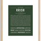 Krish | Name Art Print