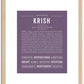 Krish | Name Art Print