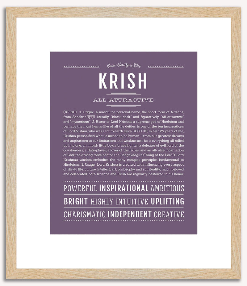 Krish | Name Art Print