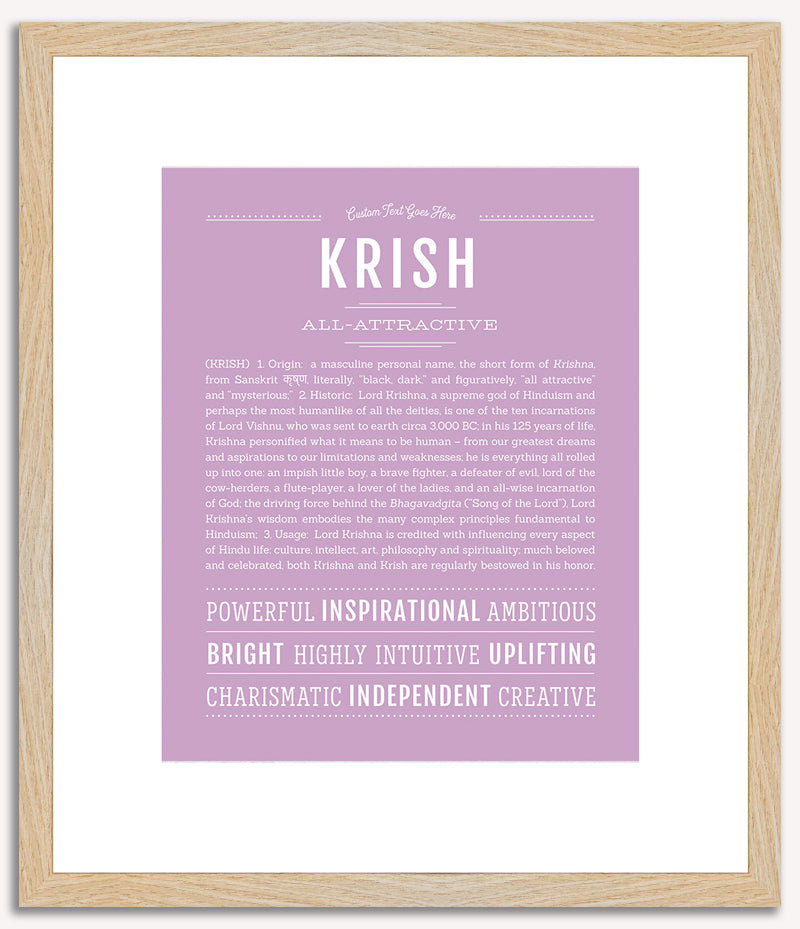 Krish | Name Art Print