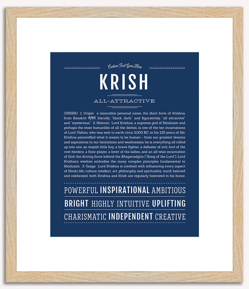 Krish | Name Art Print