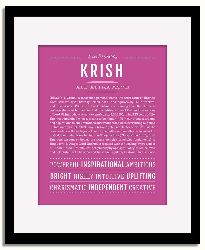 Frame Options | Dark Pink | Black Frame, Matted